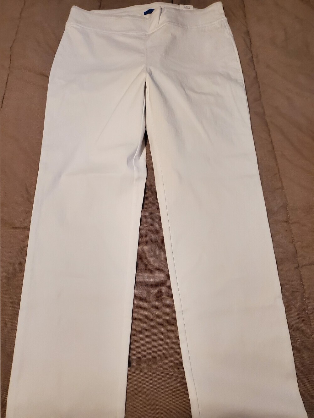 J.McLaughlin Slim Straight Leg Elastic Waist Pull-On Pants White size 14 - Picture 4 of 10